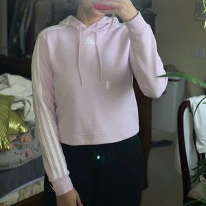 Adidas Cropped Hoodie in Clear Lilac